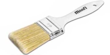 Кисть плоская прямая итальянская БЕЛАЯ 60 мм MAAN