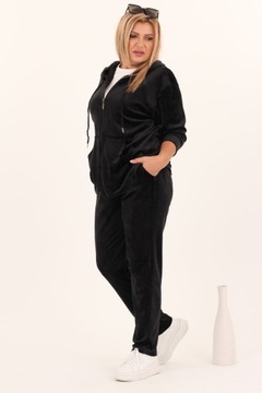 ЖЕНСКИЙ БАРХАТНЫЙ СПОРТИВНЫЙ КОМПЛЕКТ, БОЛЬШИЕ РАЗМЕРЫ, СВИТШОТ, СПОРТИВНЫЕ БРЮКИ