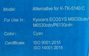 Toner TK5140 do Kyocera cyan