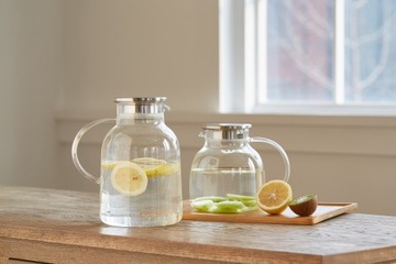 СТЕКЛЯННЫЙ КУВШИН ДЛЯ ВОДЫ, СОКА, ЧАЯ, ГОРЯЧЕГО КОФЕ 1,2л.