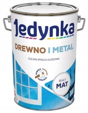 JEDYNKA DO DREWNA I METALU 5L BIAŁY MAT BIAŁA