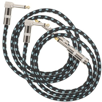 KABEL GITAROWY AUDIO BASOWY NYLON STEREO 2 SZT