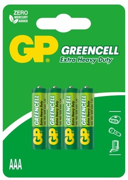 Baterie GP GREENCELL R03 AAA 1,5V - 4 szt