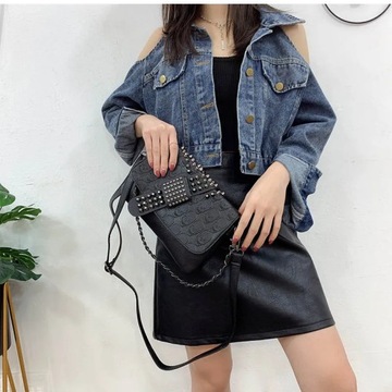 Rivet Messenger Bag Women Shoulder Bag Fashio