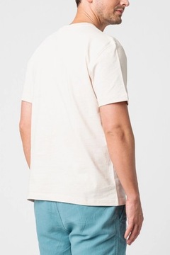 Koszulka męska TOMMY HILFIGER ecru bawełniany t-shirt r XL