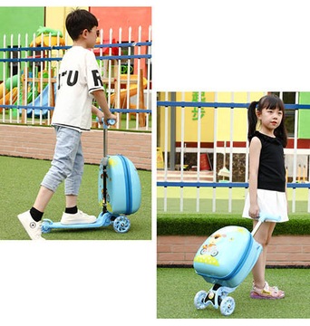 САМОКОНД ДЛЯ СОБАКИ LED ДЕТСКИЙ ЧЕМОДАН 2В1 БАГАЖ