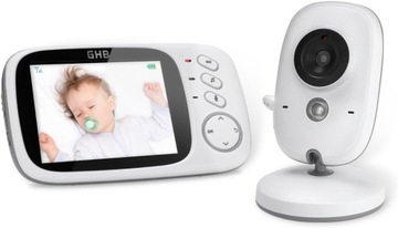 Niania elektroniczna z kamerką GHB biel Baby Monitor