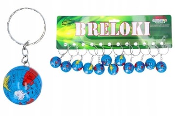 BRELOK BRELOCZEK DO KLUCZY GLOBUS 12 SZT 44B