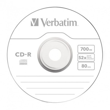 Диски Verbatim CD-R, шпиндель, 50 шт., 700МБ