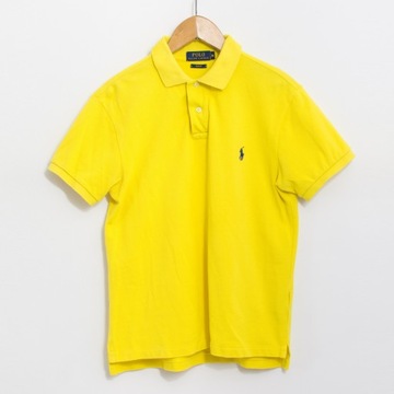 Ralph Lauren VINTAGE żółta koszulka polo polówka rozmiar S/M