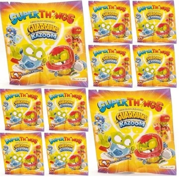 10 x SASZETKA Z FIGURKĄ SUPER ZINGS THINGS SERIA 9