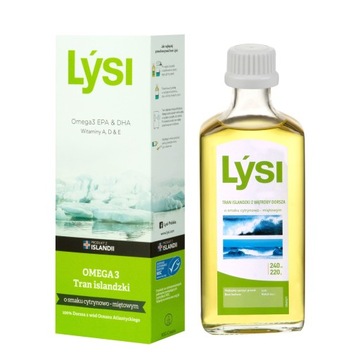 Lysi tran islandzki smak cytrynowo-miętowy 240 ml