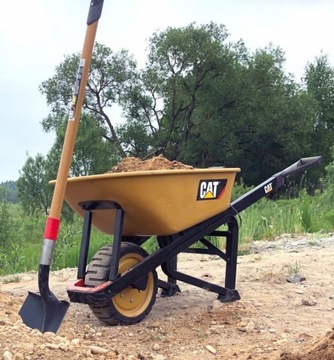 TACZKA BUDOWLANA OGRODOWA 500 kg CARTERPILLAR Stal Hartowana Transportowa