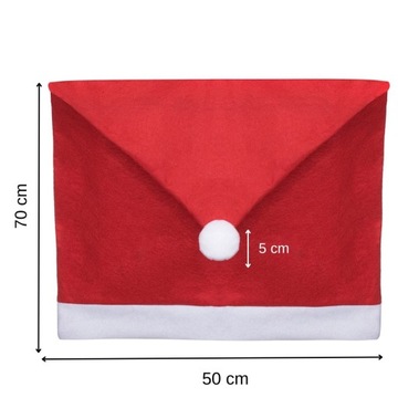 ПОКРЫТИЯ НА СТУЛЬЯ ШАПКА САНТА Чехлы НА РОЖДЕСТВЕНСКИЕ СТУЛЬЯ 4 шт.