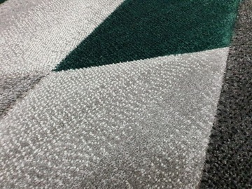 Ковер DIAMOND 3D Geometry зелено-серый 80x140