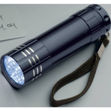 LATARKA LED 9-DIODOWA KIESZONKOWA ALUMINIOWA MINI JEWEL JASNOZIELONA