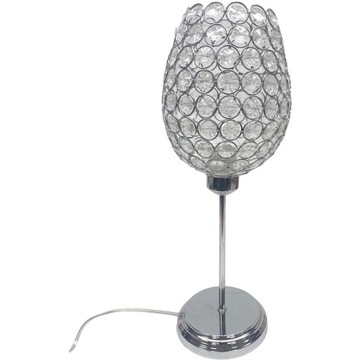 Lampa stołowa kryształki Glamour chromowana Kieliszek 44cm E27 25W LMDesign