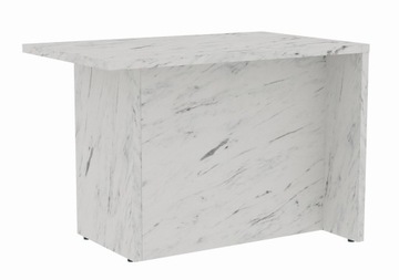 Biała wyspa kuchenna gotowa wyspa do kuchni 120 cm marmur carrara