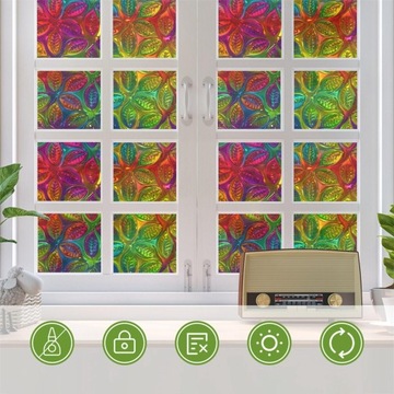 Конфиденциальность Наклейка на оконное стекло Стеклянные наклейки Статическая адгезия Витражи H