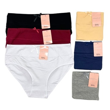 6X хлопковых женских трусиков с принтами больших размеров 2XL HANA STORE