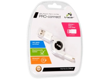 APPLE IPHONE IPAD USB — кабель Apple Lightning, убирающийся, белый