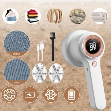 БРИТЬВА ДЛЯ ОДЕЖДЫ С ИНТЕЛЛЕКТУАЛЬНЫМ СВЕТОДИОДНЫМ ДИСПЛЕЕМ, 3 РЕЖИМА РАБОТЫ