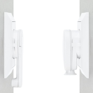 Вилка плоская угловая с заземлением Uni-Schuko 16А белая