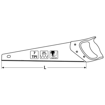 РУЧНАЯ ПИЛА ДЕРЕВЯННАЯ 450ММ ЧЕРНАЯ ПИЛА