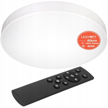 Lampa sufitowa Plafon LED ŚCIEMNIALNA 60cm Biały panel OKRĄGŁY PILOT DUŻA