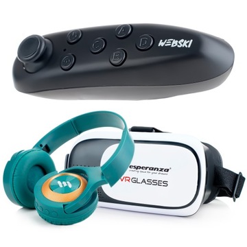 OKULARY VR GOGLE DO TELEFONU+ KONTROLER BLUETOOTH