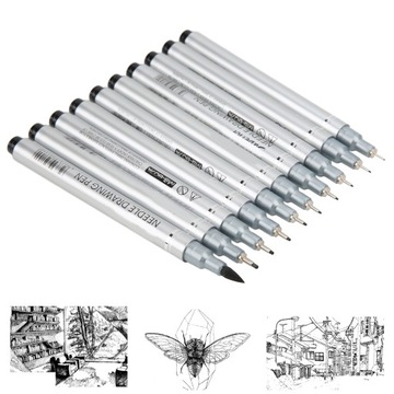 10 шт. черные ручки, разные размеры, водонепроницаемые, без запаха, № 2I