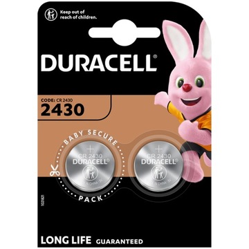 2x BATERIA DURACELL LITOWA CR2430 DL2430 ECR 3V