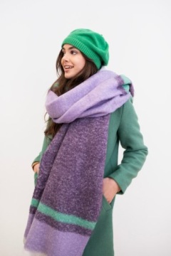 Женский ангоровый берет Knitted Moments - теплый, ангоровый Лаванда