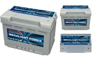 Akumulator MEGALIGHT 75 Ah AGM fotowoltaniczny