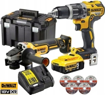 DeWALT seria XR 18V DCD796+ DCG405+ DCB184+ DCB1104+ TSTAK VI+ TARCZKI