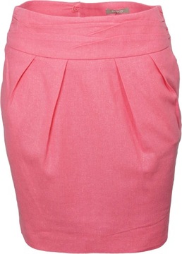 Orsay Ołówkowa Kobieca Lniana Różowa Spódnica Mini Spódniczka Len S 36