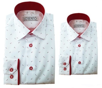 KOSZULA biała chłopięca i męska wizytowa elegancka TATA i SYN XL i 92 slim