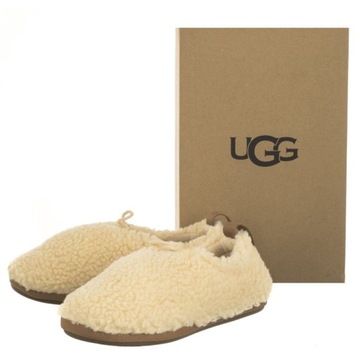 Buty Kapcie UGG Australia W Plushy Slipper Beżowe