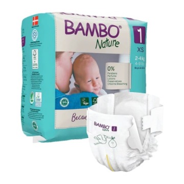 Подгузники PAMPERS ЭКОЛОГИЧЕСКИЕ BAMBO NATURE 1 ДЛЯ НОВОРОЖДЕННЫХ 2-4КГ 22шт