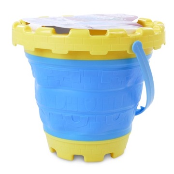 СКЛАДНОЕ СИЛИКОНОВОЕ ВЕДРО ДЛЯ ПЛЯЖНОГО ЗАМКА ПЕСКА