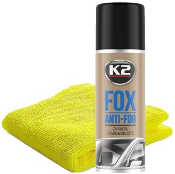 K2 FOX ŚRODEK PRZECIW PAROWANIU SZYB + MIKROFIBRA