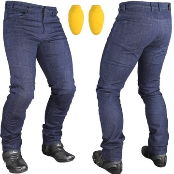 JEANSY MOTOCYKLOWE spodnie Kevlar skracana nogawka