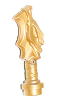 LEGO 36017 РУЧКА ГОЛОВА ДРАКОНА жемчужно-золотой НОВИНКА (1 г)