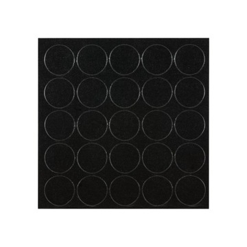 ZAŚLEPKI MEBLOWE SAMOPRZYLEPNE FI14 MM KOLOR CZARNY GŁADKI - 325 FOLMAG