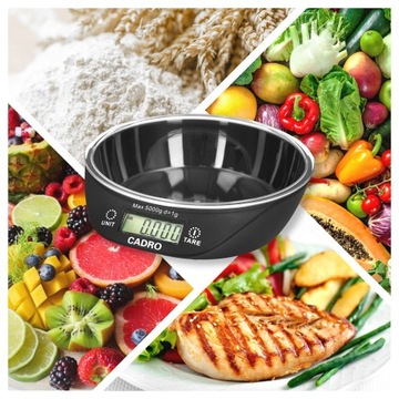 Электронные кухонные весы с чашей, черные, 5 кг, цифровые, точные