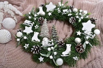 РОЖДЕСТВЕНСКИЕ УКРАШЕНИЯ ВЕНОК СОЗДАНИЕ ВЕНКА РОЖДЕСТВЕНСКАЯ ЕЛОЧНАЯ КОМПОЗИЦИЯ РОЖДЕСТВЕНСКИЕ ШАРЫ