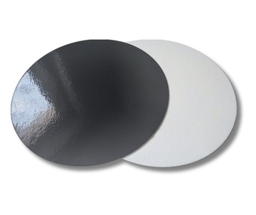 PODKŁAD KRĄŻEK POD TORT CIASTO czarno - biały 26 cm 900g