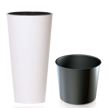 Doniczka Tubus Slim DTUS150 15x29 - Biały mat