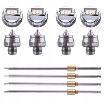 РАСПЫЛИТЕЛЬ 4X HVLP ФОРСУНКА 1,4 1,7 2,0 2,5 мм ДЛЯ ЧЕРНОЙ ПОКРАСКИ