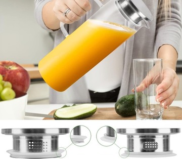 СТЕКЛЯННЫЙ КУВШИН ДЛЯ НАПИТКОВ СОК КОМПОТ ЛИМОНАД ВОДА ДЛЯ НАПИТКОВ 1,5л